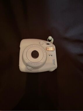 Fujifilm Instax Mini Instant Camera in White with Wrist Strap